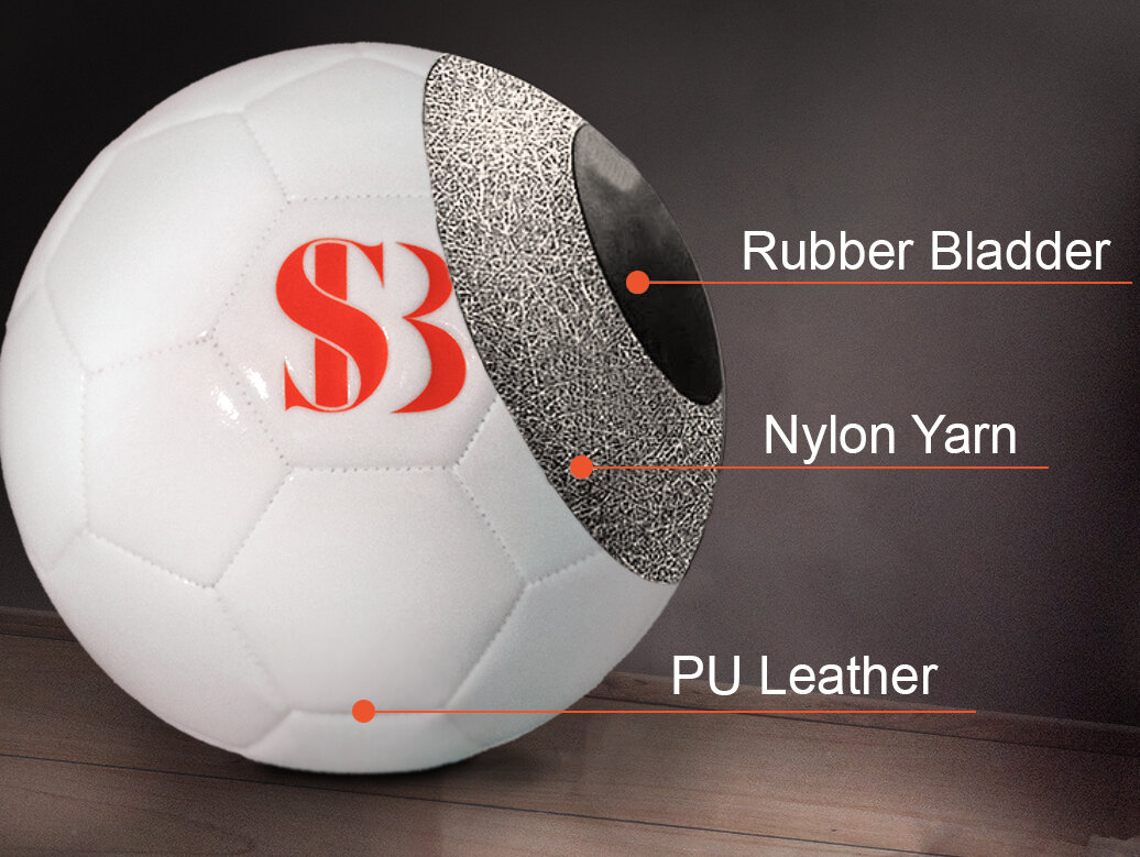 Layers of soccer ball glow in the dark