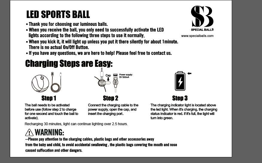 Stays Bright - LED - Voetbal - Maat 5 