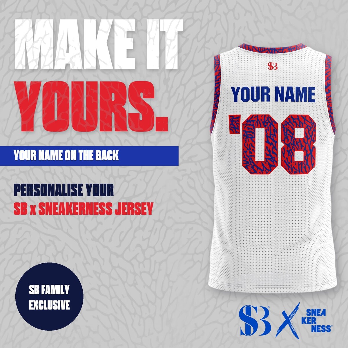 SB x Sneakerness Jersey 2026 met eigen naam