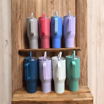 1,2 Liter Tumbler met ingebouwd rietje