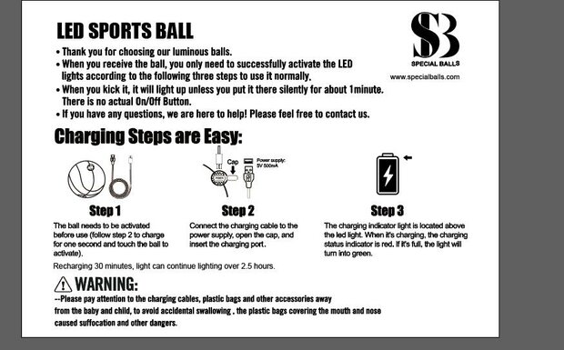 Stays Bright - LED - Voetbal - Maat 5 